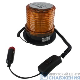 Маяк проблесковый 10-30V D=117мм, Н=105мм 48 LED на магните, в прикуриватель D-2005