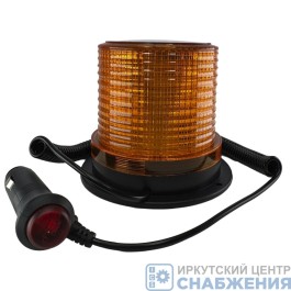 Маяк проблесковый 10-30V D=82-117мм, H=103мм 30 LED на магните+винты, в прикуриватель TTX-533