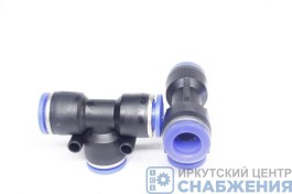 Фитинг тройник, 6х6х6мм, пластик АТ10352