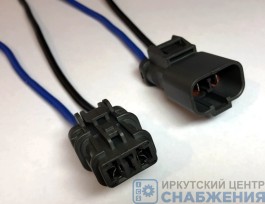 Колодка соединительная 2-клемная с проводом герметичная, усиленная (контакт 6.3мм) 32000495