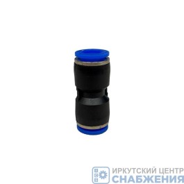 Фитинг прямой, 10х10 мм, пластик АТ10336/PUC10