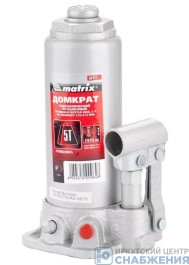 Домкрат гидравл.бутылочный, 5т, h подъема 216-413мм, MATRIX 50721