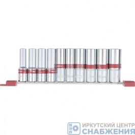 Набор торцевых головок глубоких 6гр. 1/2" 10-22мм планка 10пр. MATRIX 13590