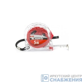 Рулетка, 5мх25мм, корпус из поликарбоната MATRIX 31073