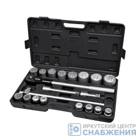 Набор инструмента, 12гр. 3/4" 18-50мм пластик.кейс 21пр. AV Steel AV-531121