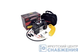 Компрессор автомобильный 2-х цилиндровый с манометром, автостоп, пневм. шланг 95л/мин AUTOVIRAZH AV-010999