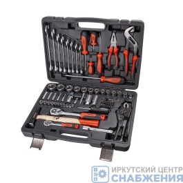 Набор инструмента, 6гр. 1/4"1/2" пластик.кейс, 72пр. AV-011072 AV Steel