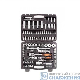 Набор инструмента, 6гр. 1/4", 1/2" пластик.кейс, 110пр., AV-011110 AV Steel