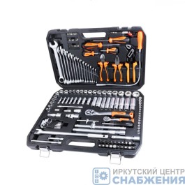 Набор инструмента, 6гр. 1/4", 1/2" пластик.кейс, 147пр. AV-011147 AV Steel