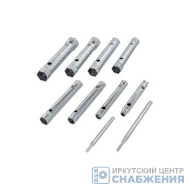 Набор ключей торцевых трубчатых, 6-22мм, 10шт, в блистере ROCKFORCE RF-50817B