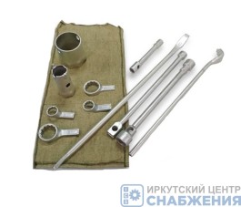 Набор инструмента КАМАЗ (монтировки, ключи ступичные, ключ балонный, ключи накидные) сумка КЗСМИ М-283 АК 13577