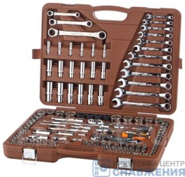 Набор инструмента, 12гр. 1/4", 3/8", 1/2" пластик.кейс 172пр. АВТОТОРГ АТ55072