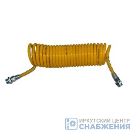 Шланг п/прицепа спиральн.воздушн.М22 L=7,5м 12х9 желтый Polyurethane STARTEC INF.10.161