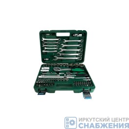 Набор инструмента, 12гр. 1/4" 1/2", CrV, пластиковый кейс 82 предм. АВТОТОРГ АТ54982