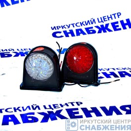 Фонарь габаритный LED красный белый 24В 83х77х72 (уп.5) SD-4017