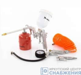 Набор пневмоинструмента, 5 предметов, быстросъем.соединение, MATRIX 57304
