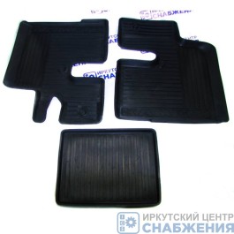 Коврик кабины КАМАЗ ЕВРО (напольные педали) глубокие нов.обр. (к-т из 3-х) 5320-5109000-03