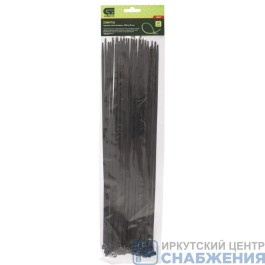 Хомуты 400х4.8мм, пластмассовые, черные (уп.50), СИБРТЕХ 45567