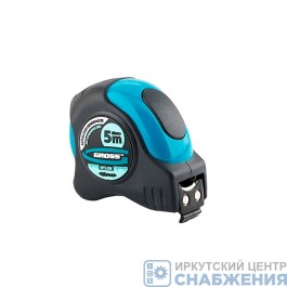 Рулетка, 5мх25мм, обрезин.магнитный зацеп, 2-х стороняя шкала GROSS, 31113