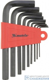 Шестигранники, 2.0-12мм, 9пр. угловые удлиненные, MATRIX 11227