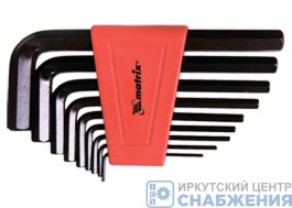 Шестигранники, 2.0-12 мм, 9пр. CrV, оксидированные MATRIX 11222