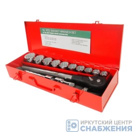 Набор торцевых головок 12гр. 3/4" 22-50мм, метал.кейс 14пр. JTC-T615M