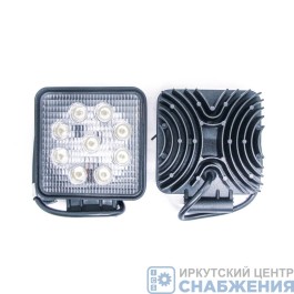 Фара противотуманная OFF-Road 9диодов 27W квадрат рассеиваемый свет, 107*107*52, ТН-W0127Е-F Flood Medium