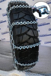 Цепи противоскольжения 14.00R20 (370х508) ф7.8мм лесенка С ШИПАМИ, ВЫСОКОПРОЧНЫЕ, ПРОВАРЕННЫЕ ПЕРЕМЫЧКИ, 15 перемычек BOHU