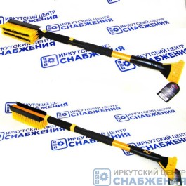 Щетка-сметка для снега со скребком, телескопическая L=90-102см DSV R21005