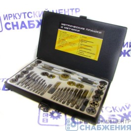 Набор метчиков и плашек М3-М12 40 предметовв ЭВРИКА ER-00401