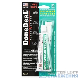 Герметик клей для стекол прозрачный 42г DONEDEAL DD6703