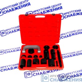 Съемник сайлентблоков и подшипников с набором оправок 21 предмет в кейсе ЭВРИКА ER-86805