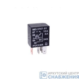 Реле электромагнитное 5-конт. 24Вт 12/6А переключающее без кронштейна АВАР 983.3747-01