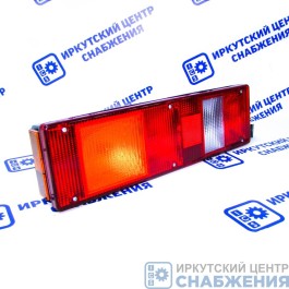 Фонарь задний левый с подсветкой 24В КАМАЗ ЕВРО МАЗ УРАЛ ЗИЛ с боковым габаритом со жгутом РУДЕНСК 7452.3716-10