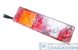 Фонарь задний левый с подсветкой 24В КАМАЗ ЕВРО МАЗ УРАЛ ЗИЛ без бокового габарита со жгутом РУДЕНСК 7452.3716-08