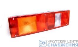 Фонарь задний левый с подсветкой 24В КАМАЗ ЕВРО МАЗ УРАЛ ЗИЛ с боковым габаритом РАЗЪЕМ ПО ЦЕНТРУ РУДЕНСК 7472.3716-04