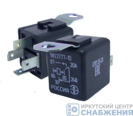 Реле электромагнитное 4-х конт. 24Вт 20А с кронштейном ЭМИ 981.3777-10 ЭМИ