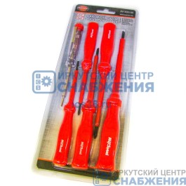 Набор отверток изолированных 5шт., с тестером AV Steel AV-495105