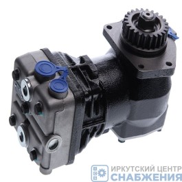 Компрессор 1-цилиндровый КАМАЗ новая головка 380л/мин нов.обр. (с 2011г.) (ан.53205-3509015-21) MEGAPOWER