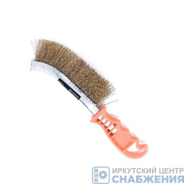 Щетка 1-рядная металлическая с пластмассовой ручкой (уп.12) АвтоДело 44011