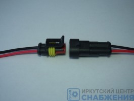 Колодка соединительная 2-клемная с проводом герметичная 18000398