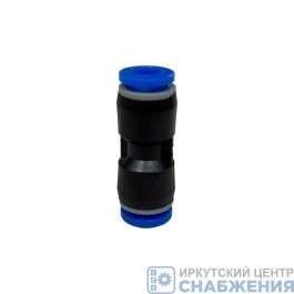 Фитинг прямой, 6х6 мм, пластик АТ10332