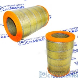 Элемент воздушного фильтра КАМАЗ ЕВРО-2 дв.Cummins, МАЗ, КРАЗ, H-475мм, D-303мм, d-191/10.5 с вкладышем ДИФА В 4313.1-01 ан.721-1109560-10